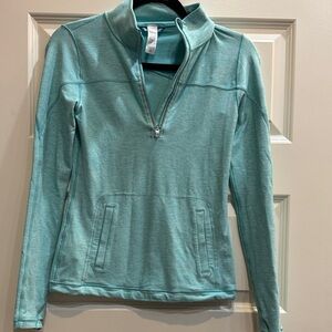 Ivivva Teal Quarter-Zip Sweatshirt